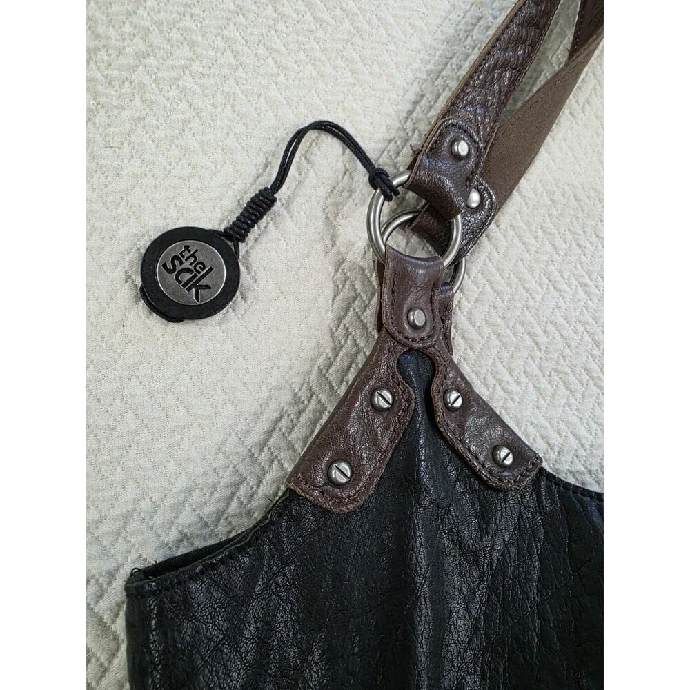 The Sak Indio Leather Hobo Bag Black Slouchy Boho Shoulder Purse